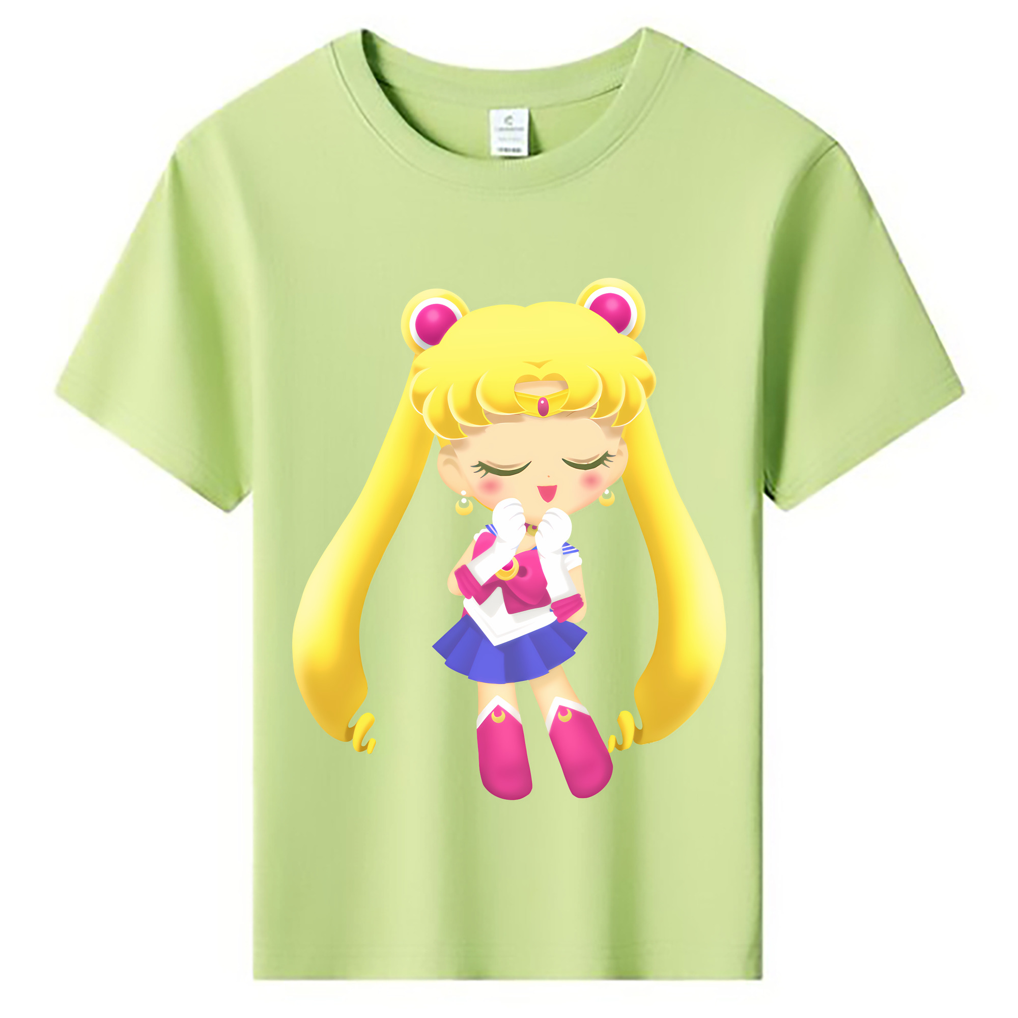 （画像用） 美少女戦士セーラームーン 月野 うさぎ つきの うさぎ Sailor Moon Tsukino Usagi 綿100％キッズTシャツ（フロントプリント）